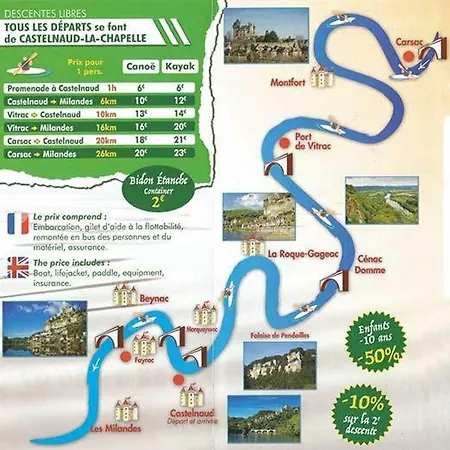 Du Sabotier - Troglodytique - A 100 M Baignade En Riviere - Location De Canoe - Circuits Cyclo - Aire De Pique-nique - 3 Restaurants * Castelnaud La Chapelle